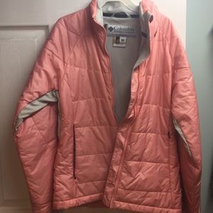 Woman's light pink small Columbia ski jacket